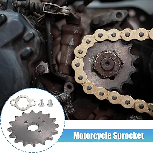 Miniatura 2 de X AUTOHAUX 1 juego de 520 estilos 16 dientes 0.787 in ID motocicleta piñón delantero motor apto para motocicleta 50cc 70cc 110cc 125cc motocicleta