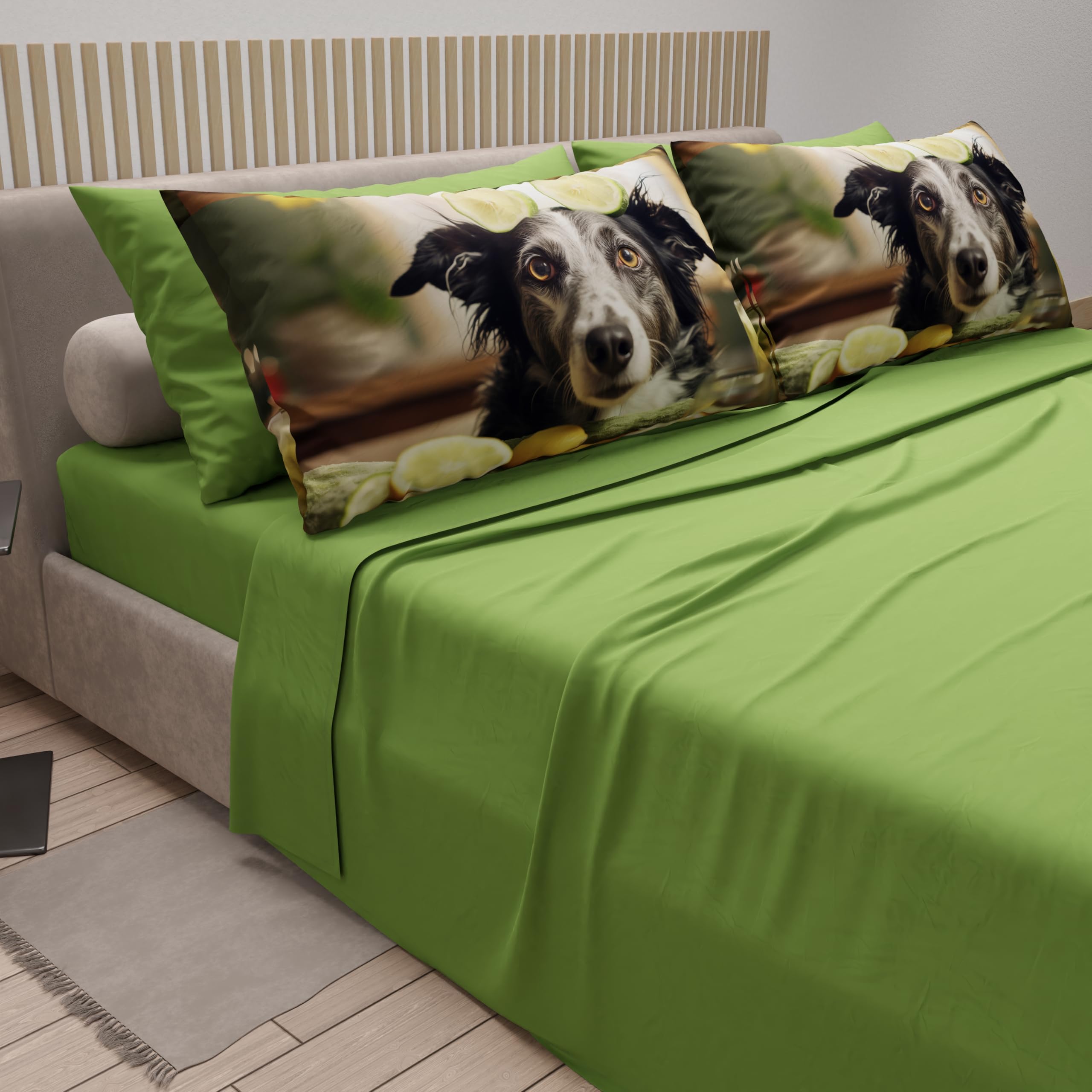 PETTI Artigiani Italiani, Animal Bed Linen with Dogs in Cotton with Pillowcases in Digital Print, Double Bedsheets - Image 2