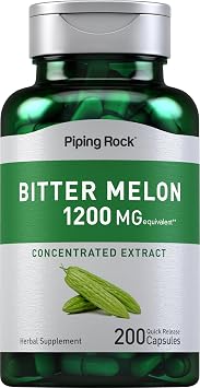 Piping Rock Bitter Melon Capsules | 200 Pills | Herbal Extract Supplement