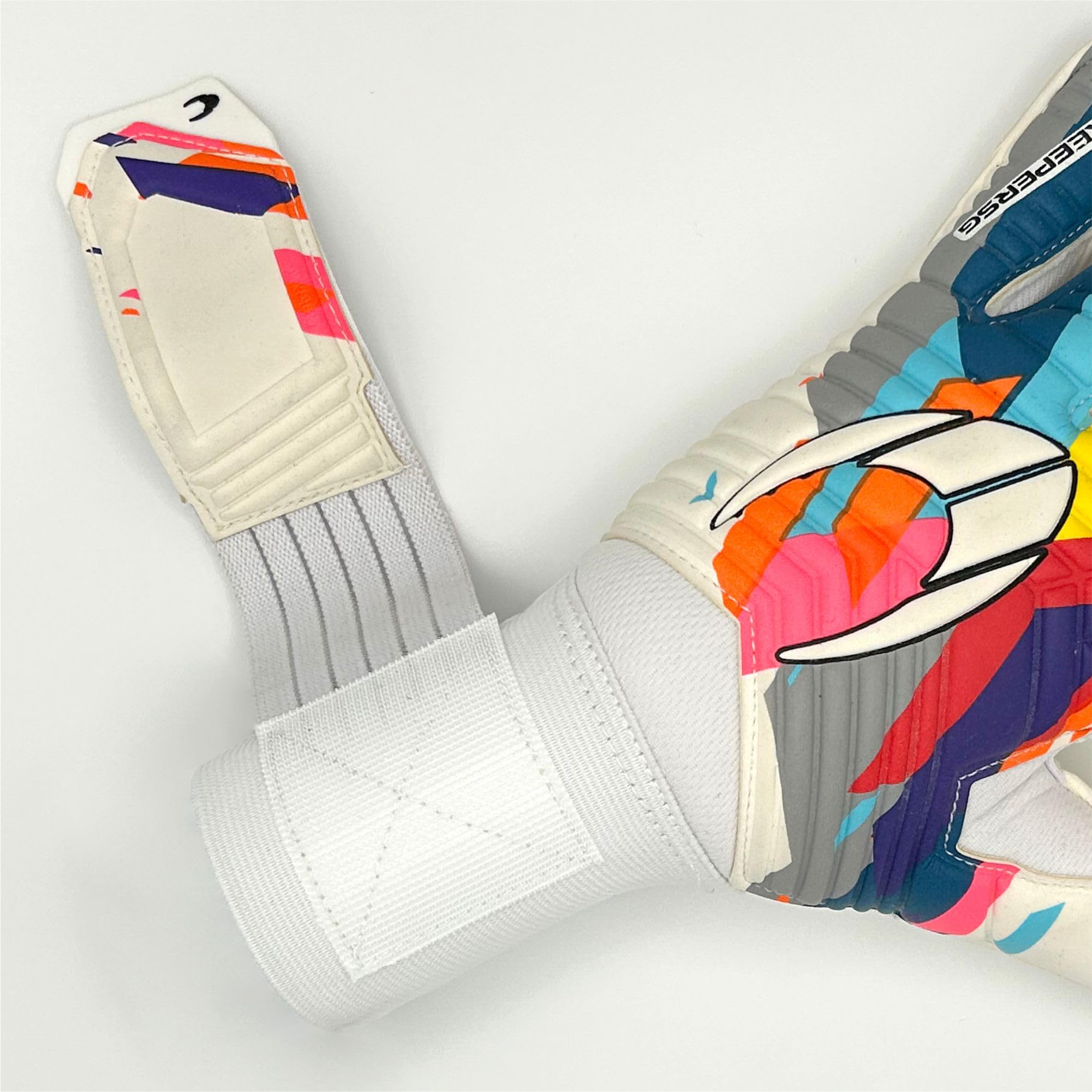 HO Soccer Guante Rainbow RS1 Edición Especial, Guantes de Portero Unisex Adulto, Blanco/Multicolor, Talla 9