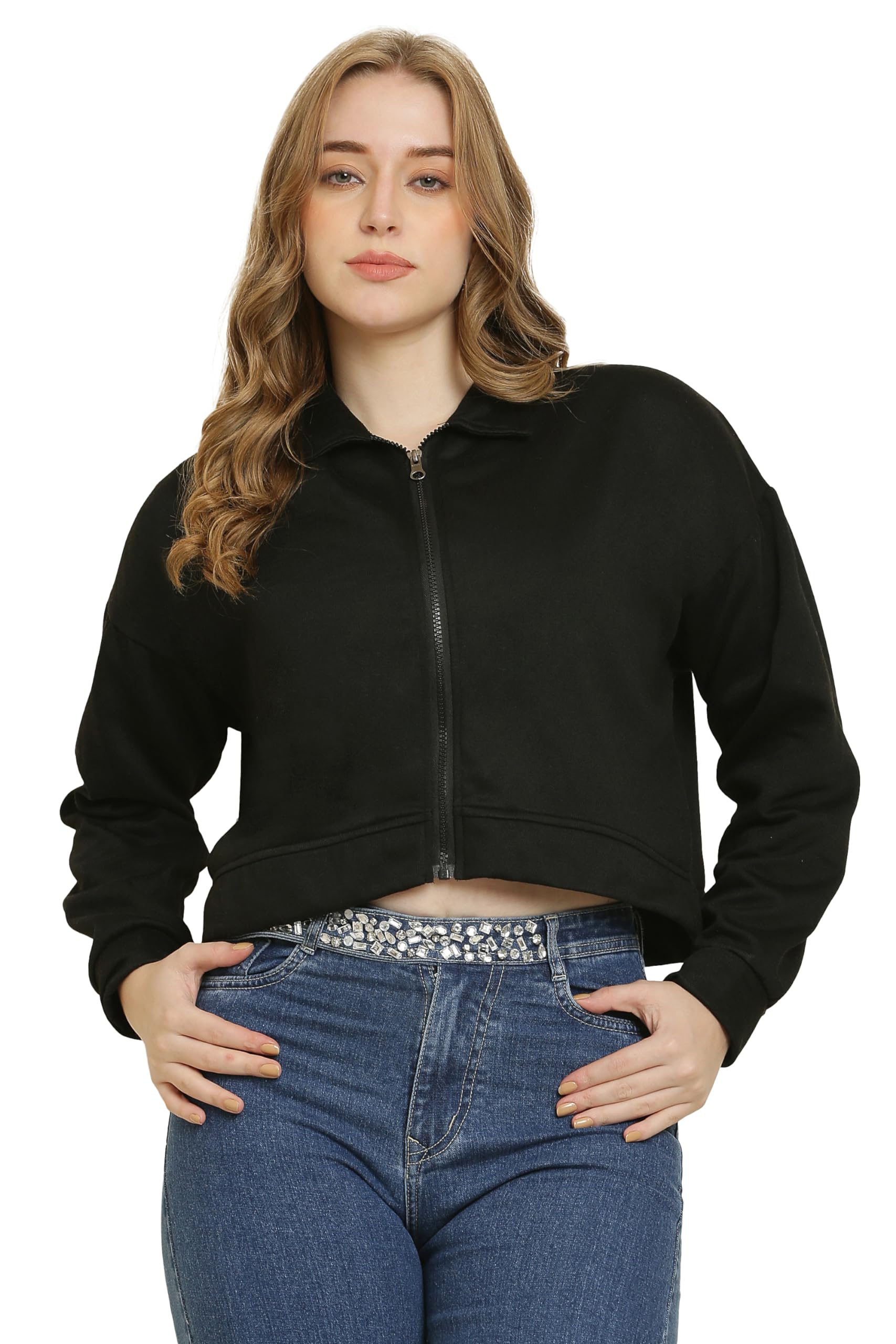 UNIGLAM Stylish Trendy Crop Jacket for Women and Girls | PLUS SIZE | 3XL - 10XL | (11 colours)-picture-50