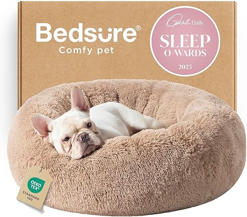 Miniatura 1 de Bedsure - Cama calmante para perros y gatos, cama mediana para perros y gatos en forma de dona, lavable tipo dona, de 30 pulgadas, antiansiedad,