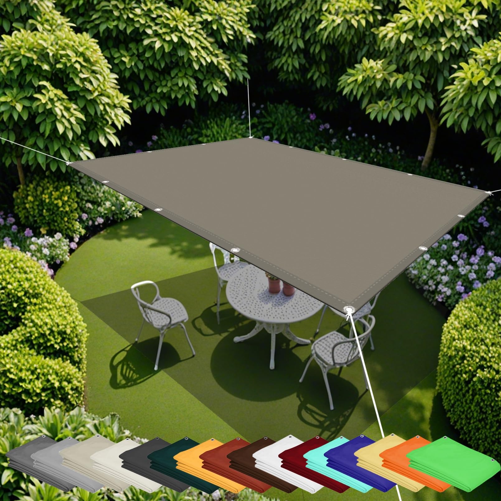 Voile d'ombrage imperméable 120x600 anti-UV pour préserver la fraîcheur de la terrasse