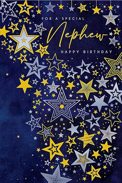 for A Special Nephew Birthday Card - Size 6" X 9"