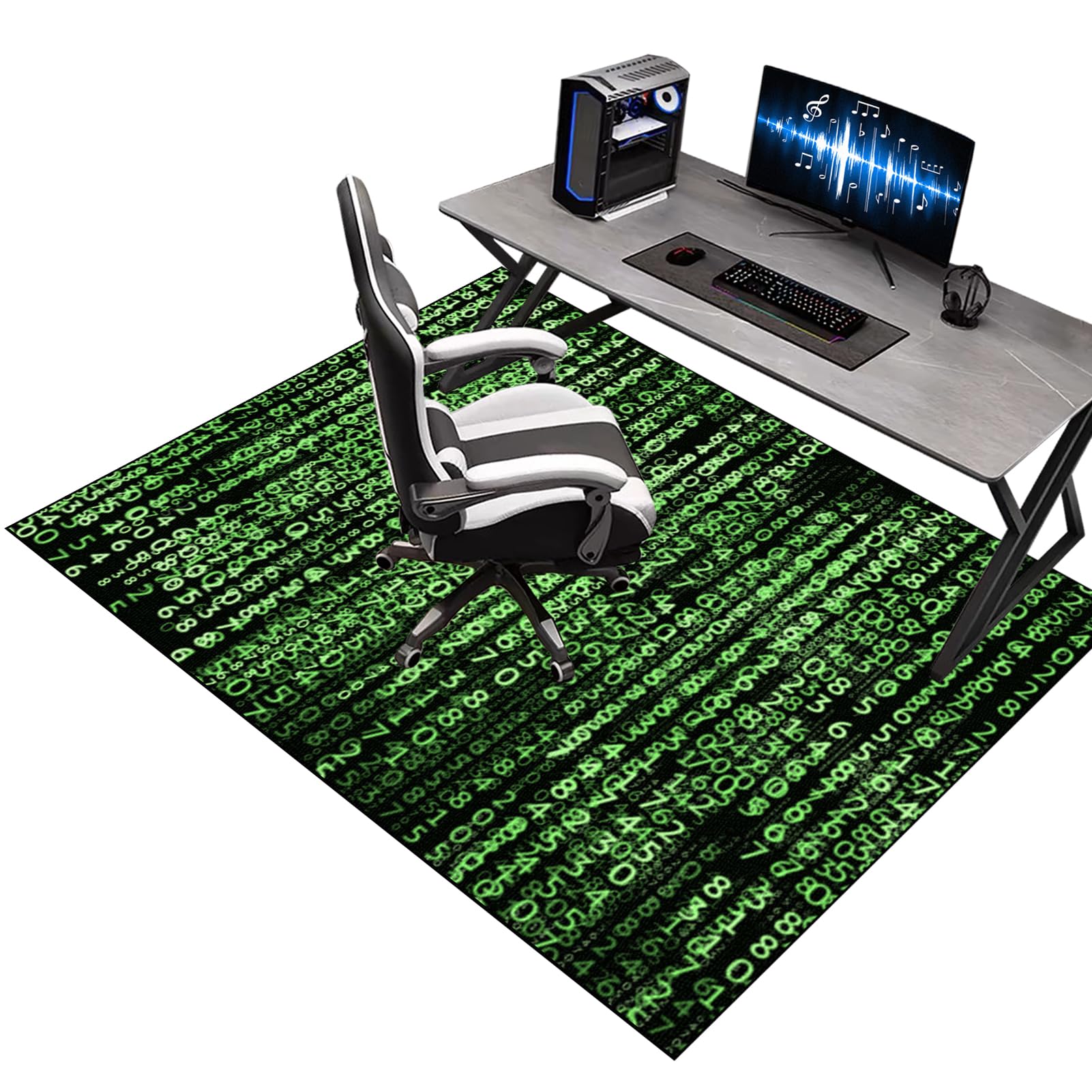 Office Gaming Chair Mat for Carpet, Office Chair Mats for Carpeted and Hardwood Floor, Heavy Duty Floor Protectors for Rolling Chairs, Desk Chair Mat for Carpeted Floors, Protector Rug 60 x 90 cm
