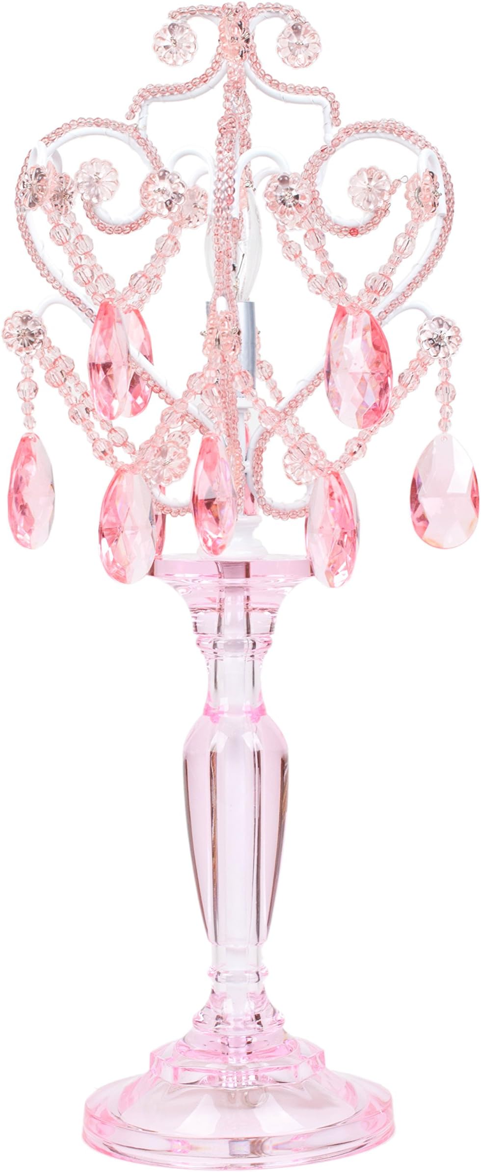 Table Top Chandelier Pink Sapphire