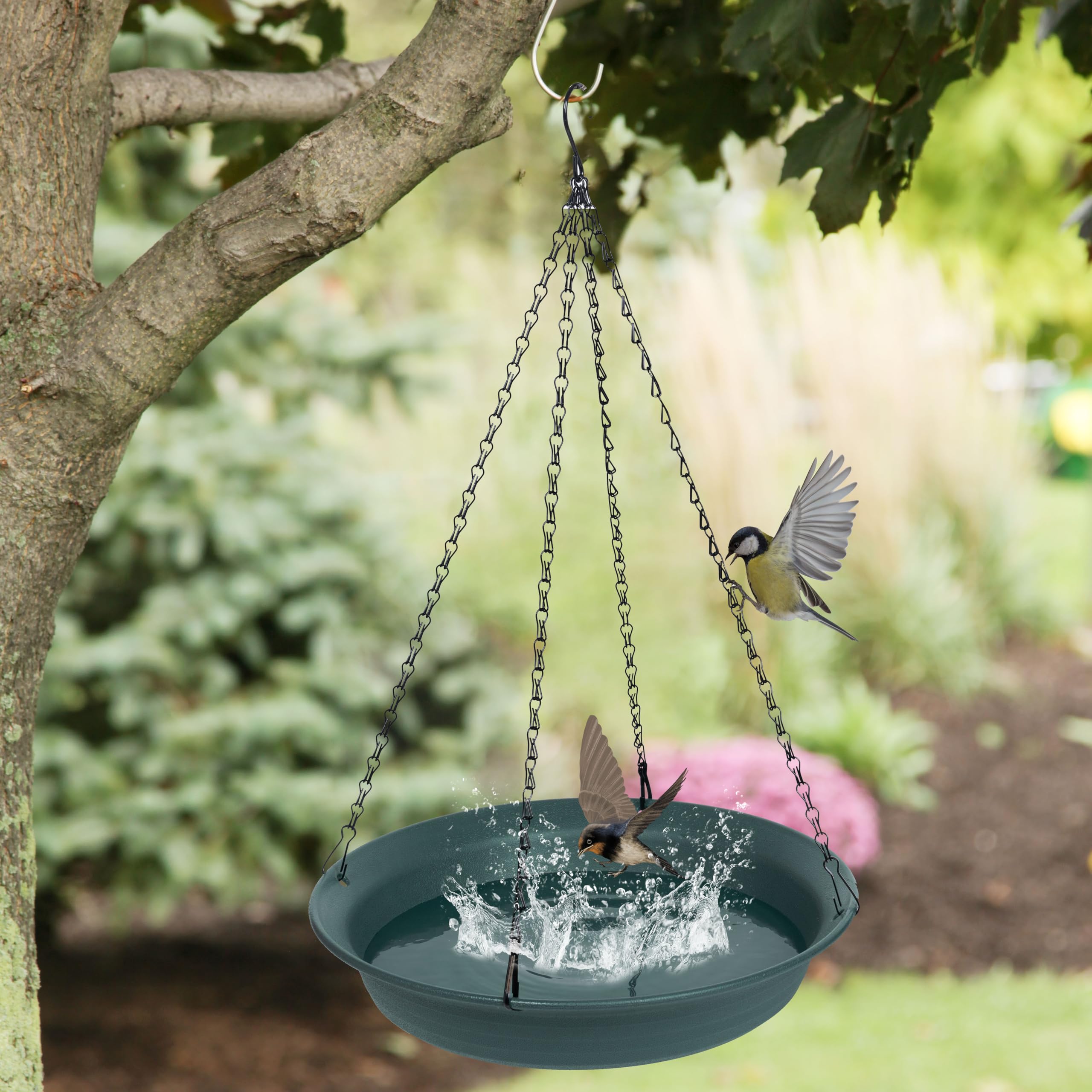 Hängende Vogeltränke für draußen, hängende Vogelwasserfutterstation für den Außenbereich, Vogeltränke, Vogeltränke für draußen, Balkon, Fenster, Hinterhof, Garten, klein, groß