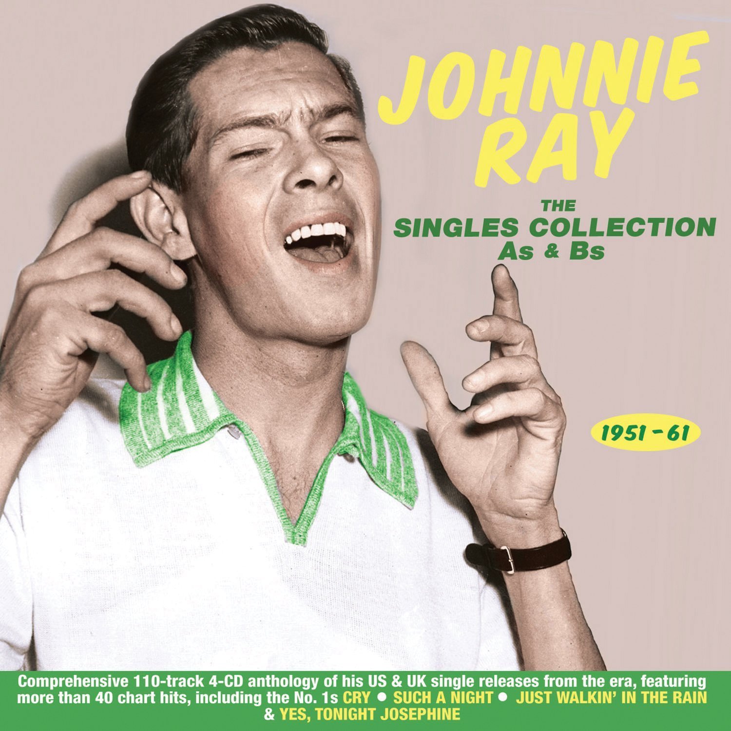 Singles Collection: As & Bs 1951-1961 by Johnnie Ray (CD, 2017)
