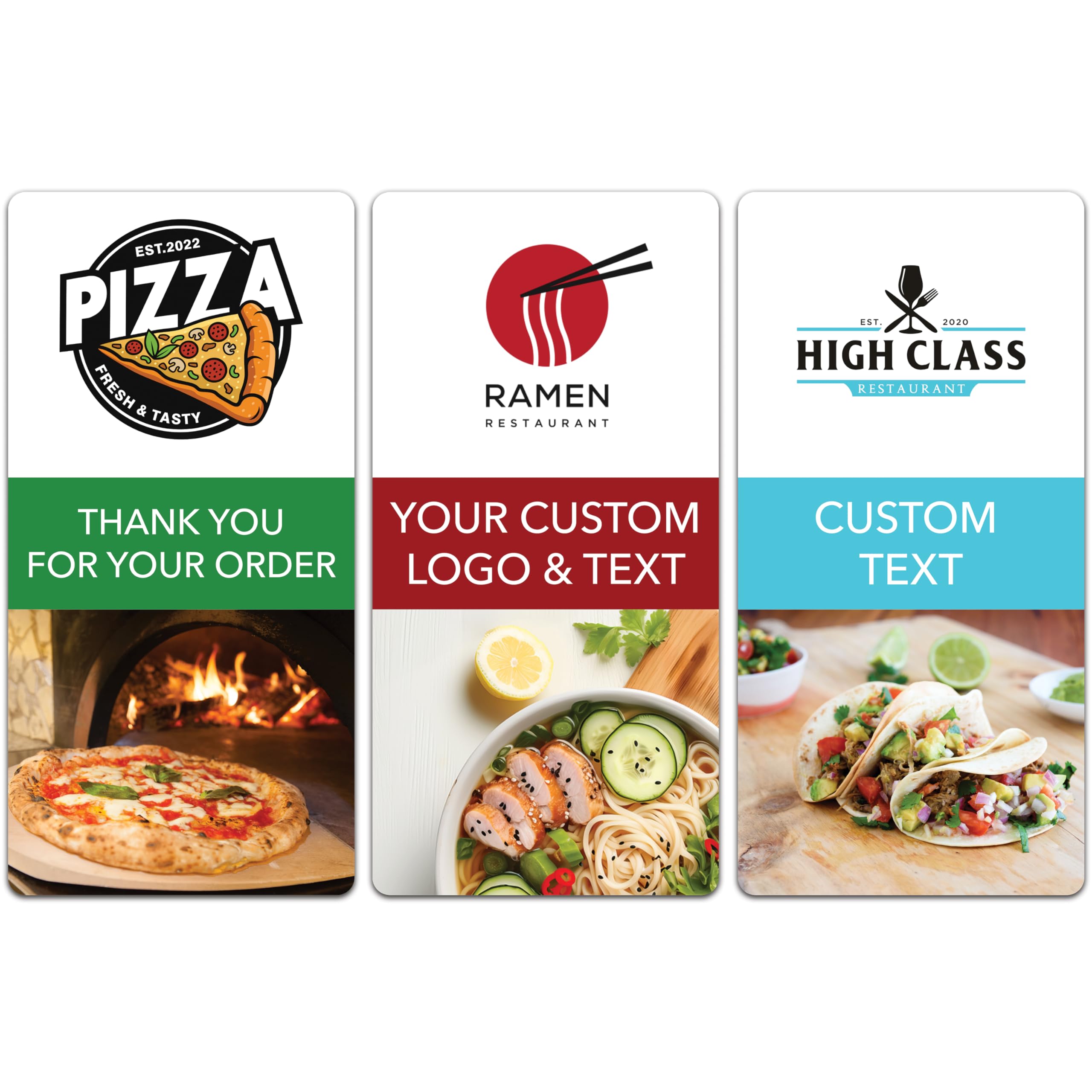 Personalized Tamper Evident Stickers - Custom Food Delivery Labels for Restaurants, Carryout, Takeout, and Food Containers - Tamper Proof Food Seals (