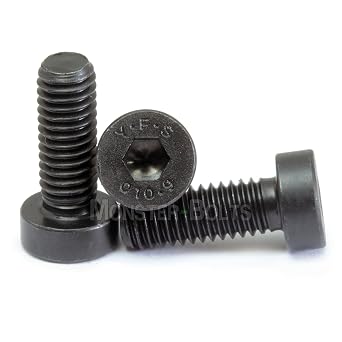 MonsterBolts - #8-32 x 3/4" Low Head Socket Screws, Alloy Steel, Black Oxide, 10 Pack
