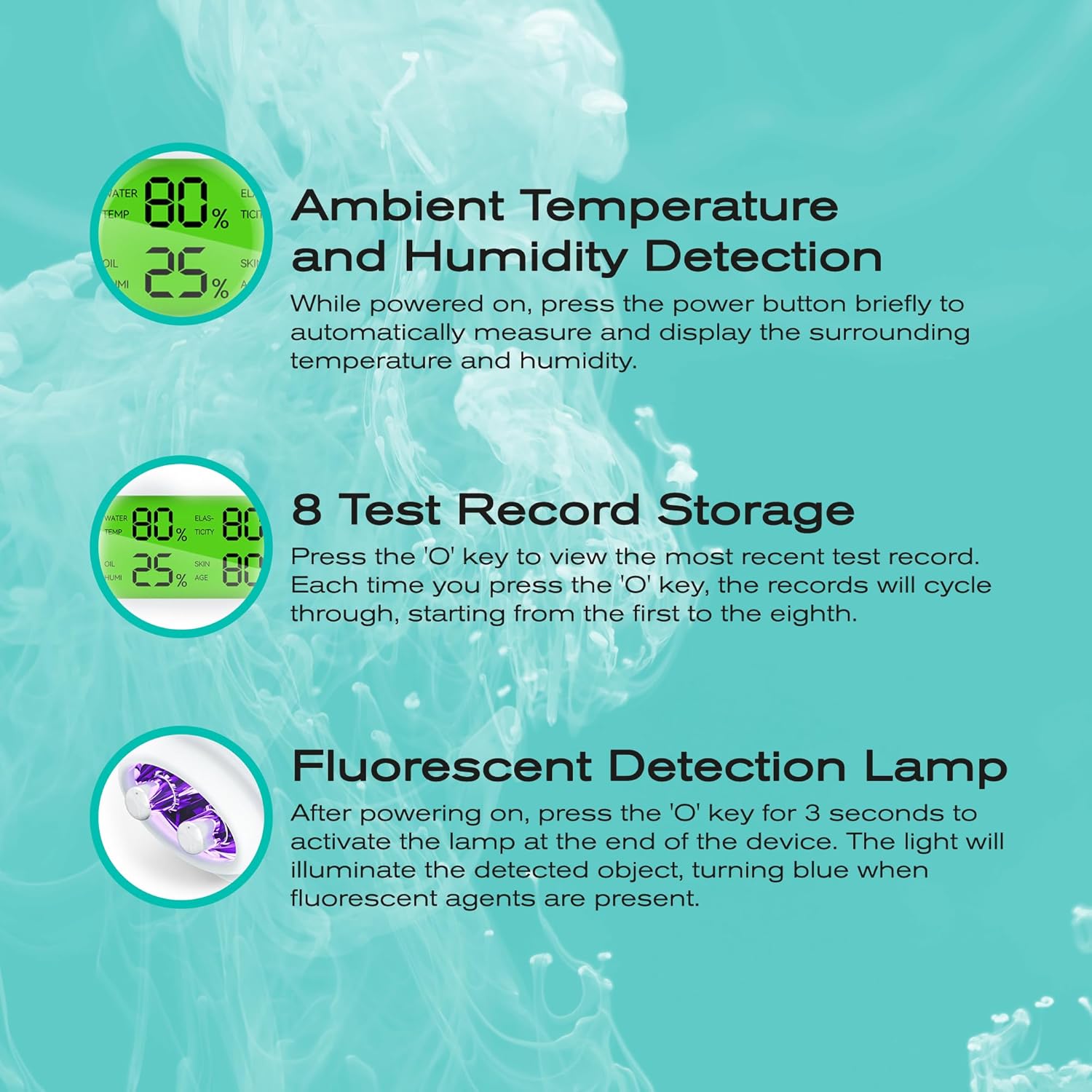 スキンハイドレーションテスターモニター - プロフェッショナルポータブルデジタル角膜計顔水分計メーターツール - LCD付きスキンケ