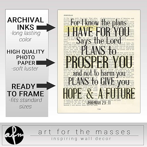 Miniatura 3 de Joshua 1:9, Proverbs 3:5, Jeremiah 29:11, Philippians 4:13 Christian Art Prints, Set of 4, Unframed, Bible Verse Scripture Wall Decor Poster, 8x10