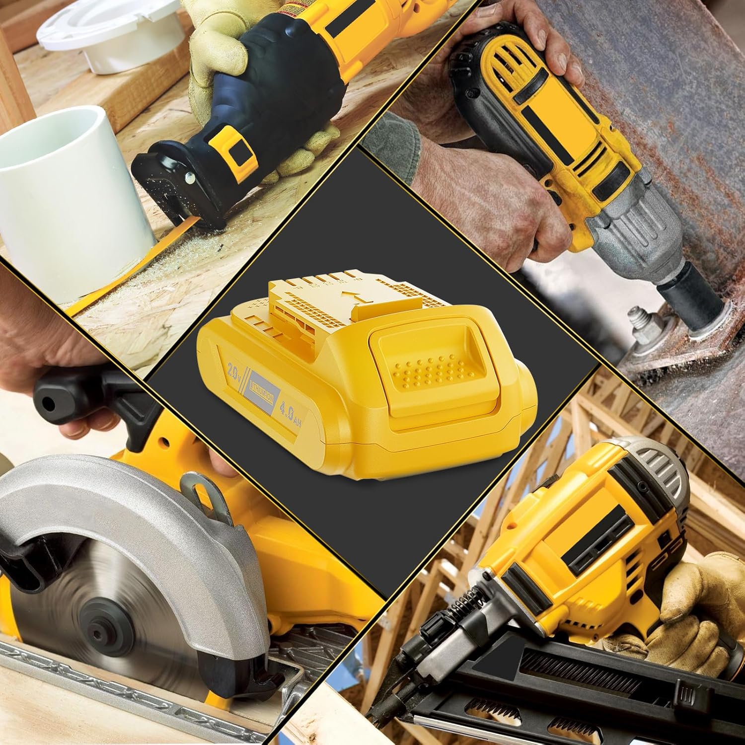 DCB201 3.5Ah 2Pack 20V Battery Replacement for Dewalt 20V MAX Battery for Dewalt 20Volt Lithium-ion Battery DCB200 DCB201 DCB203 DCB205 DCV580 DCB180 for Dewalt 20V Cordless Tools Battery Replacement - Image 7