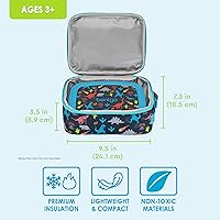 Vista 3 de Bentgo - Bolsa de almuerzo aislada para niños, resistente al agua, reutilizable, ligera y duradera, con soporte para botella de agua y bolsillo