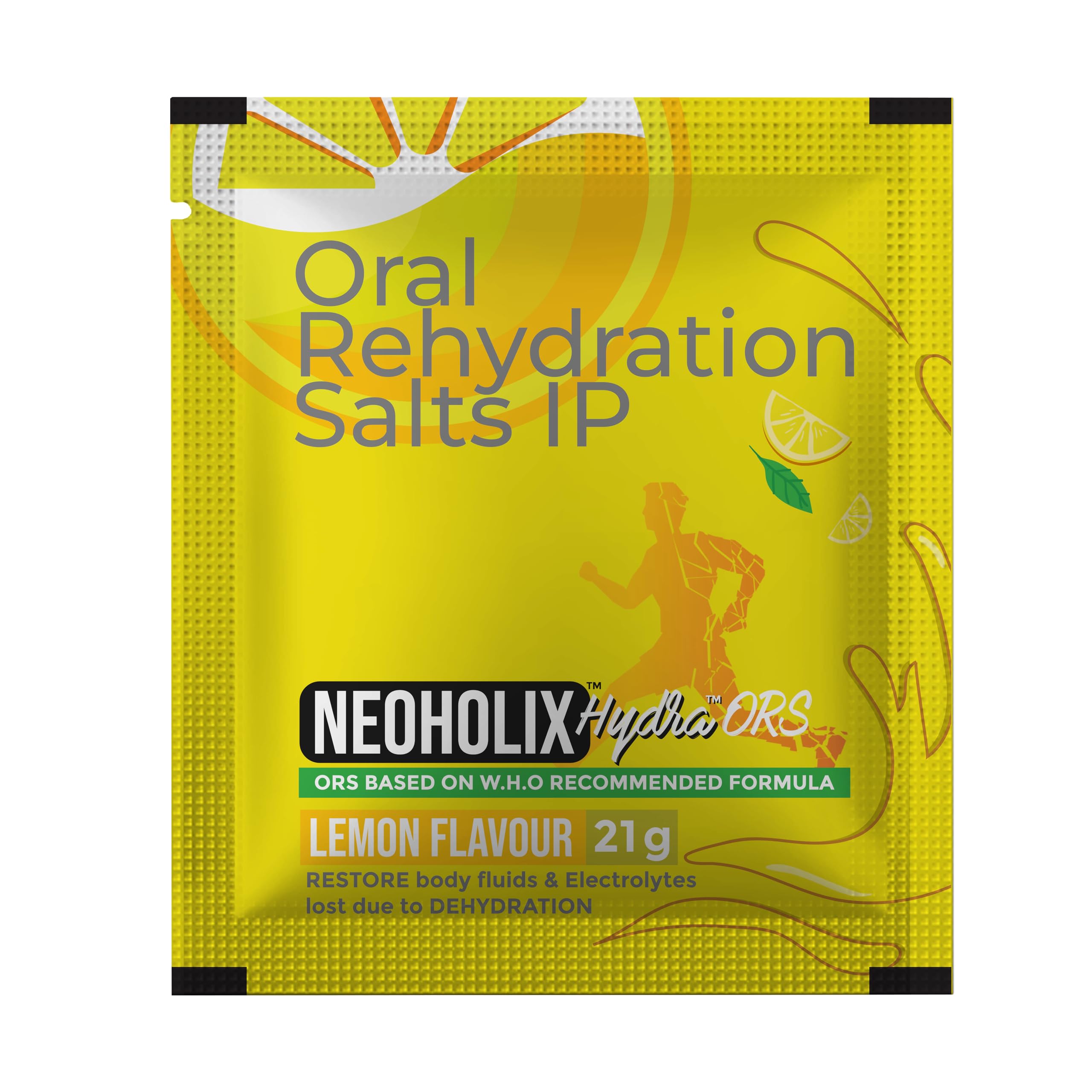 NeoHolix Hydra ORS Lemon - 21g Sachet (Pack of 30)