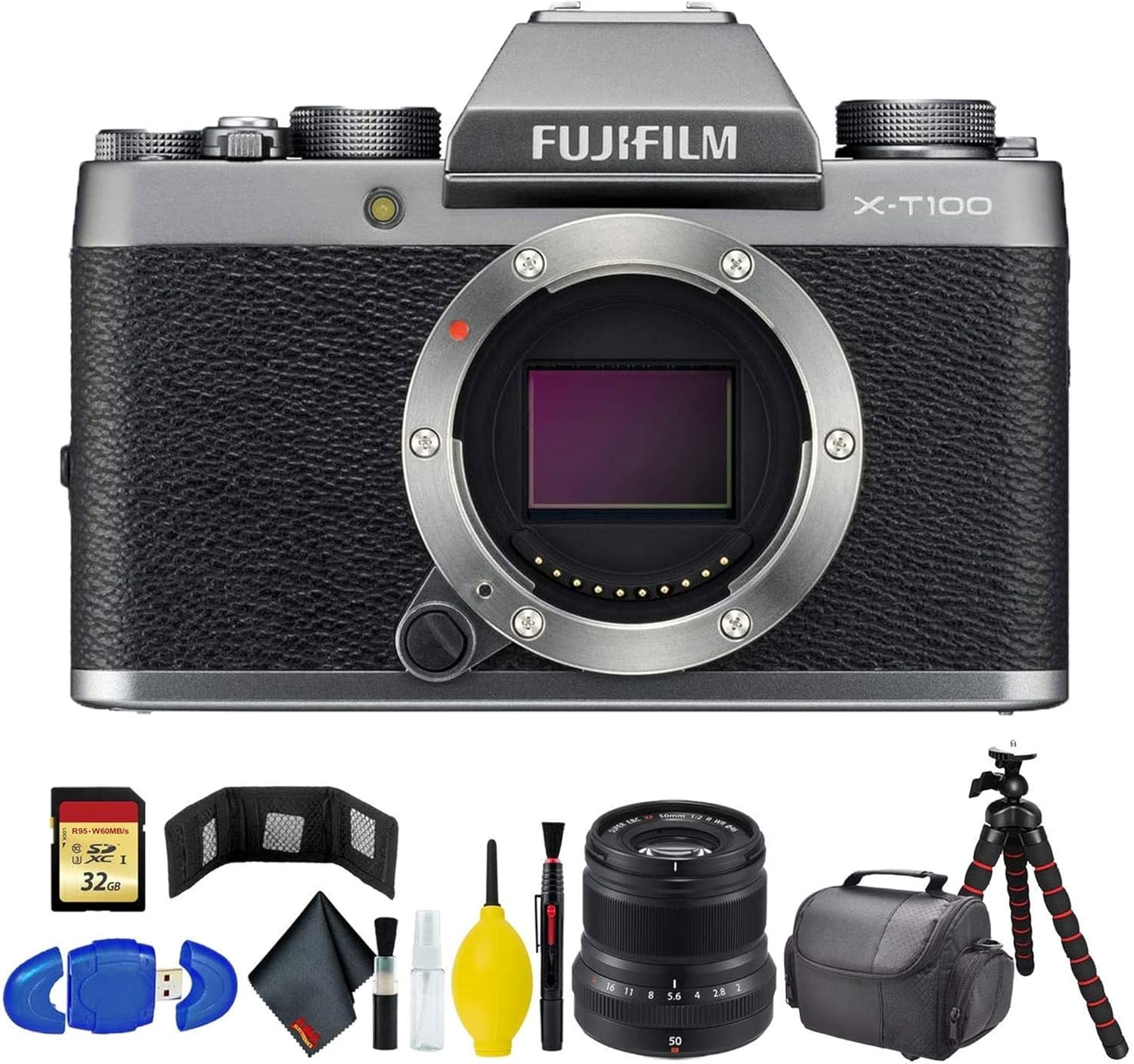 FUJIFILM XT100 Mirrorless Digital Camera (Dark Silver
