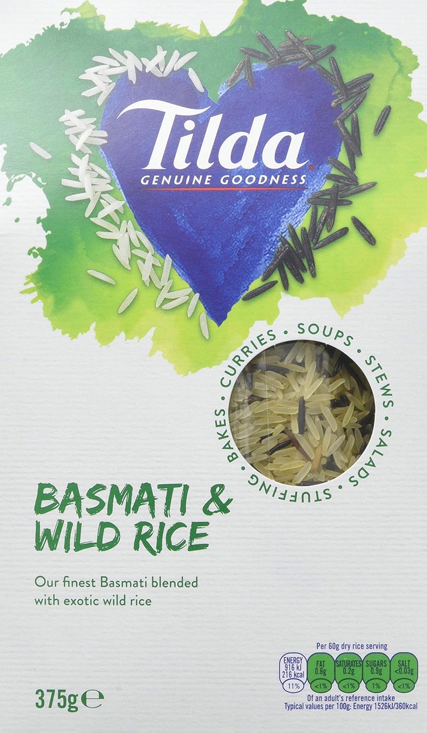 Tilda Basmati and Wild Rice, 375 g, Pack of 7 Amazon.co.uk Grocery