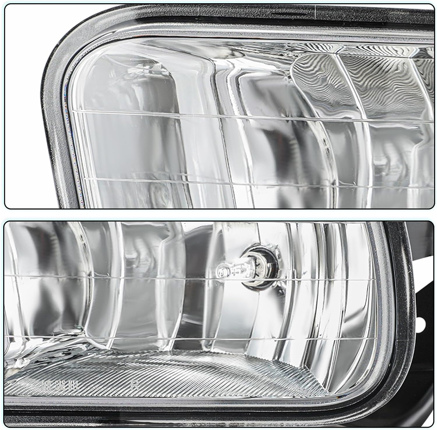 TUSDAR Headlight and Fog Lights Assembly Set Fit for 09-18 Dodge Ram 1500/10-18 Dodge Ram w/Bulbs Driver and Passenger Side, Black Housing (Only for Quad Models)