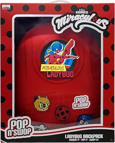 Miniatura 7 de Miraculous Mariquita - Bolsa impermeable con correas ajustables, Rojo -, Mariquita