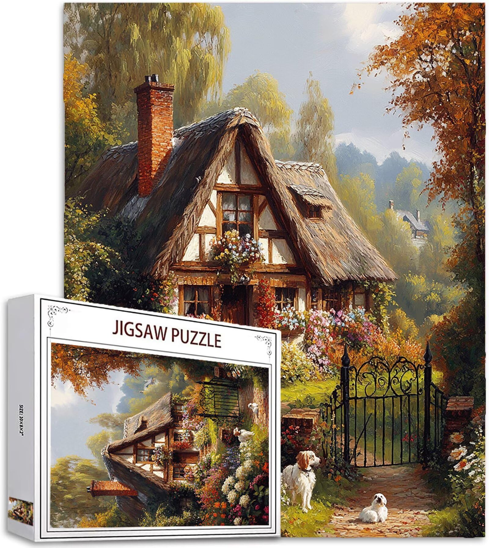 Puzzle dla dorosłych, puzzle kabinowe, wzór psa, puzzle, gry edukacyjne, rękodzieło dla dorosłych, z opakowaniem na prezent, piękna dekoracja, prezenty dla kobiet, 75 x 50 cm, model 593