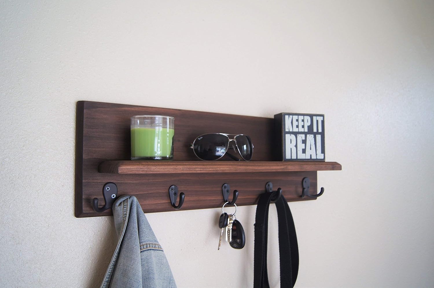 Floating Shelf Coat and Key Rack Handmade Products