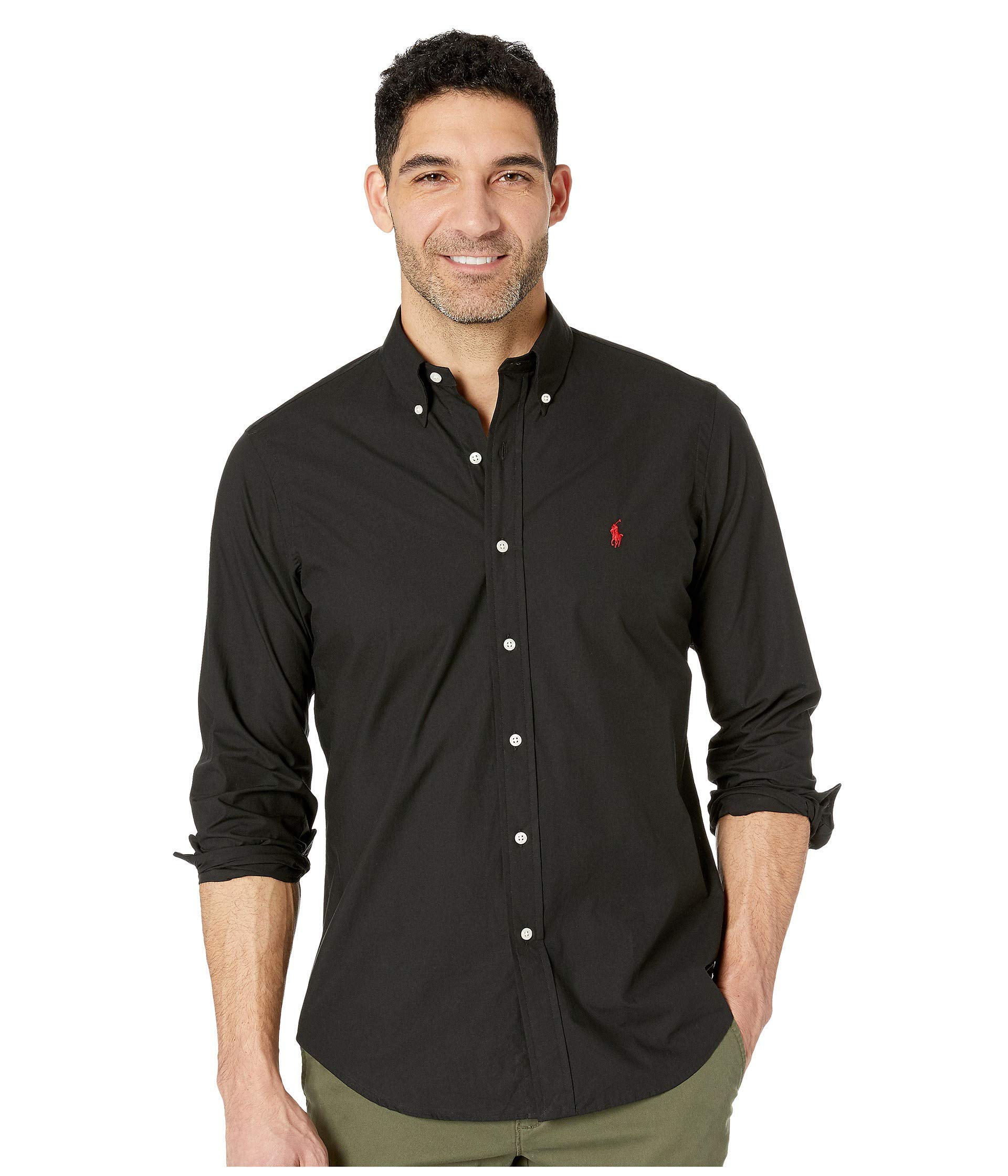 Polo Ralph Lauren Mens Classic Fit Plaid Oxford Long Sleeve Workshirt