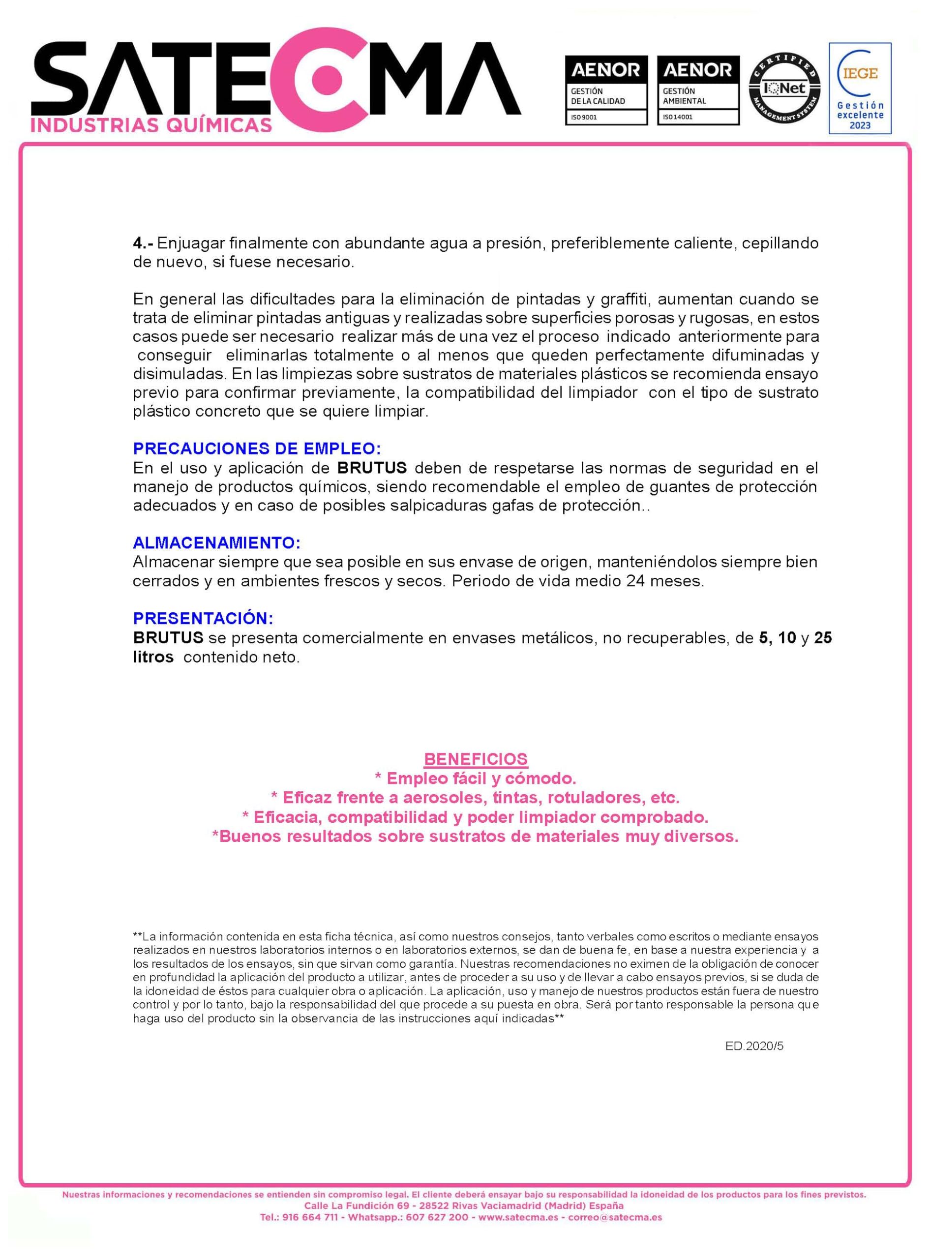 Nettoyeur de graffitis BRUTUS - SATECMA