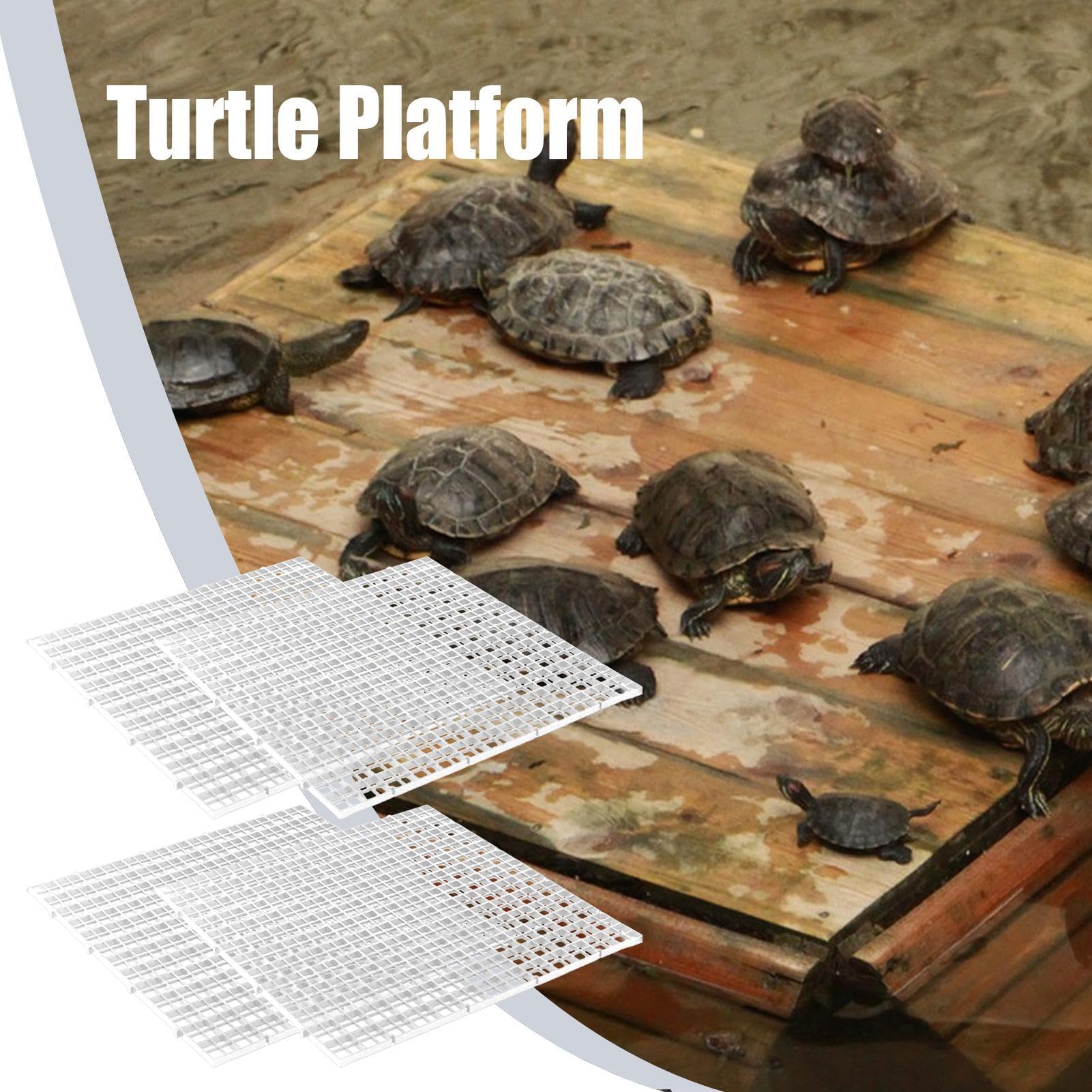 Couvercle d'aquarium,Couvercle d'aquarium - Couvercle d'aquarium Multifonctionnel 4 pièces | Zone de lézardage des Tortues, filtrante pour Aquarium, Couvercle de Terrarium Anti-Saut