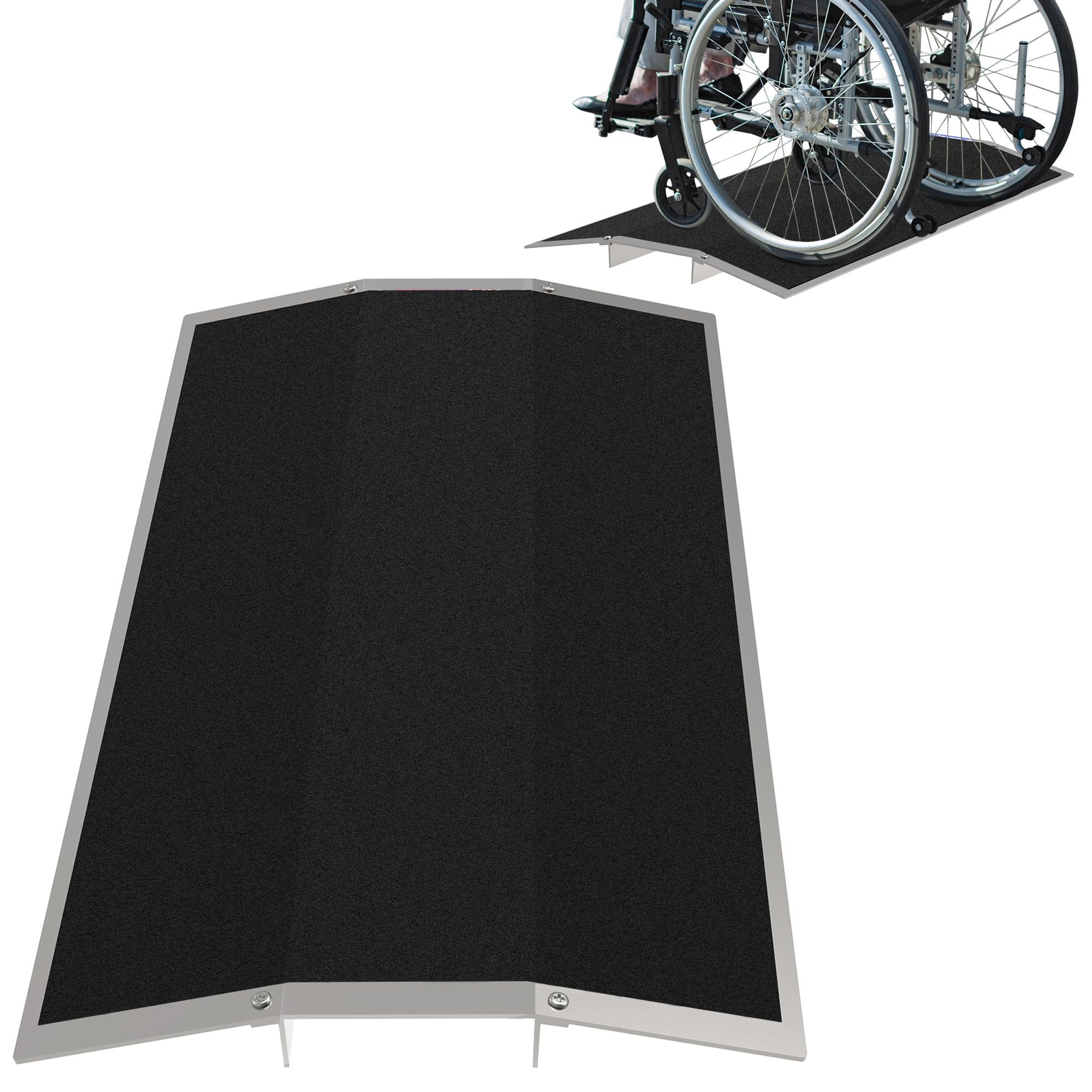 Rampe de seuil de pont en aluminium pour sécuriser les passages de fauteuils