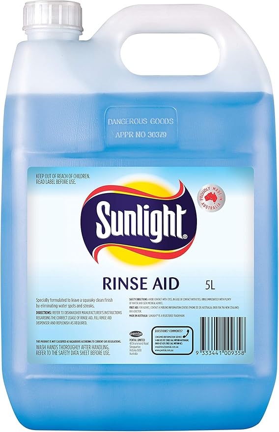 Sunlight Commercial Rinse Aid 5L Health, Household