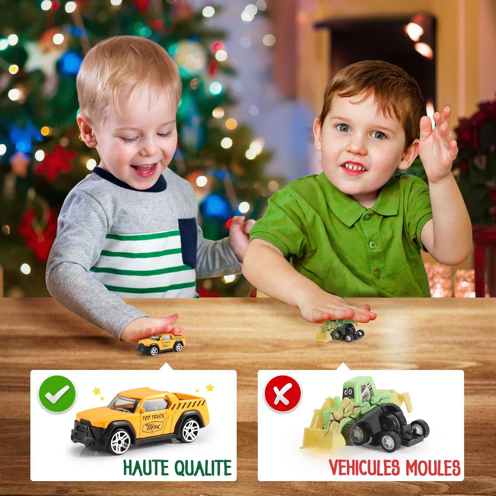 EUCOCO Calendrier De L'avent 2026 Voiture, Jouet Enfant 1 2 3 4 5 6 Ans Petite Voiture Enfant 2-6 Ans Garçon Cadeau Garcon 1-6 Ans Cadeau Anniversaire 1-6 Ans Garcon Advent Calendar 2026