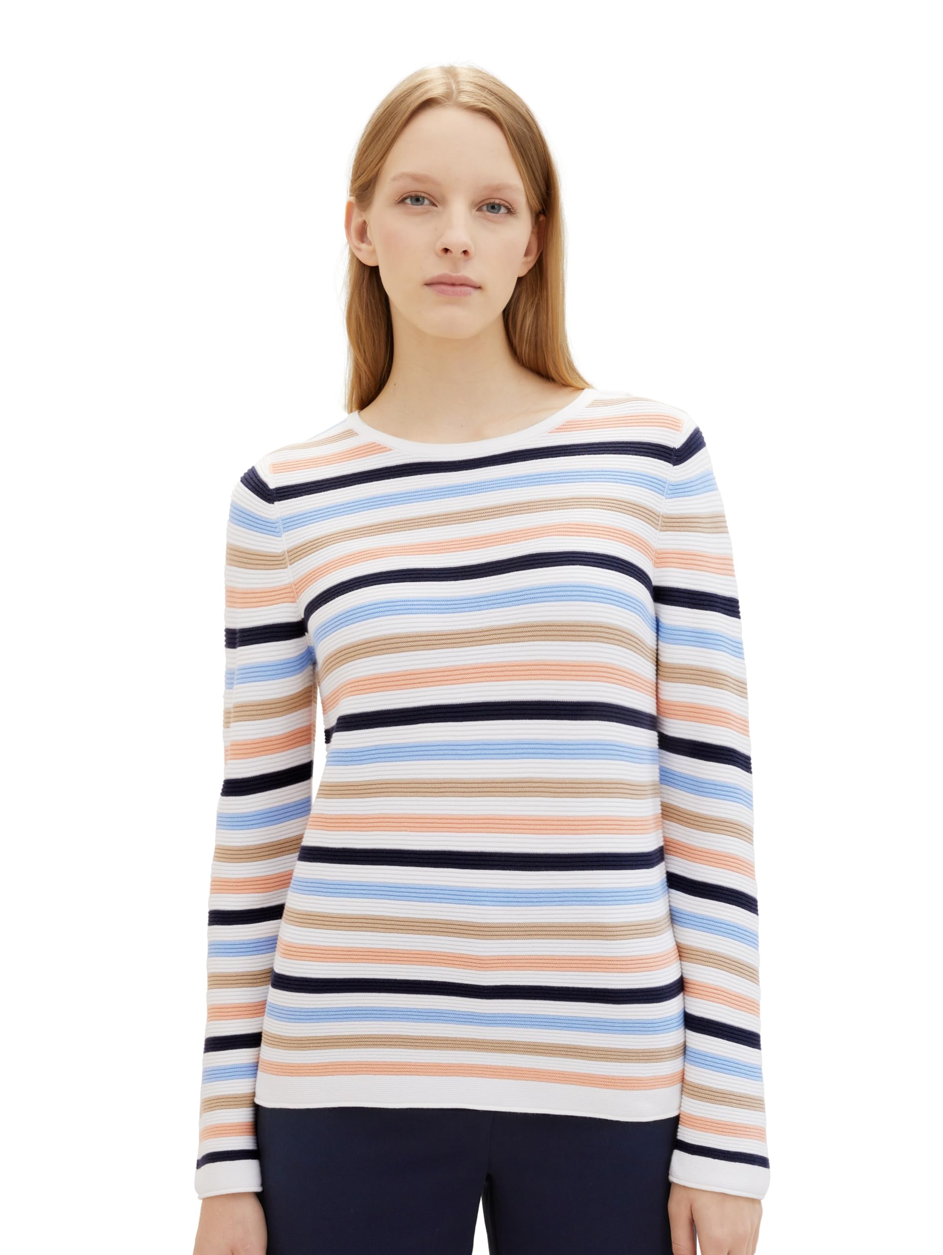 Tom Tailor Damen Strickpullover aus Bio-Baumwolle