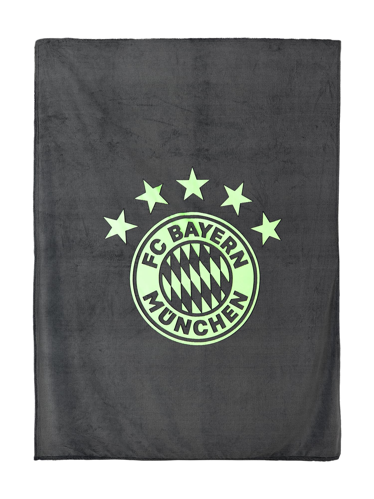 FC Bayern München Kuschelfleecedecke I Sofadecke I Glow in the Dark I 150 x 200cm