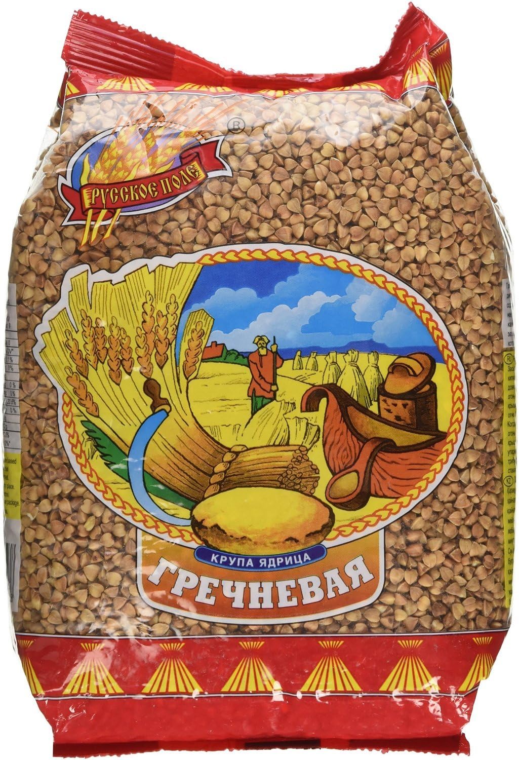 Russkoe Pole Buckwheat Groats, 31.7 oz (Pack of 3)