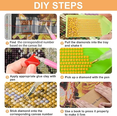 Miniatura 7 de SENQAO Kits de pintura de diamantes de tortuga marina para adultos principiantes  5D animal completo taladro redondo kits de arte de diamantes de