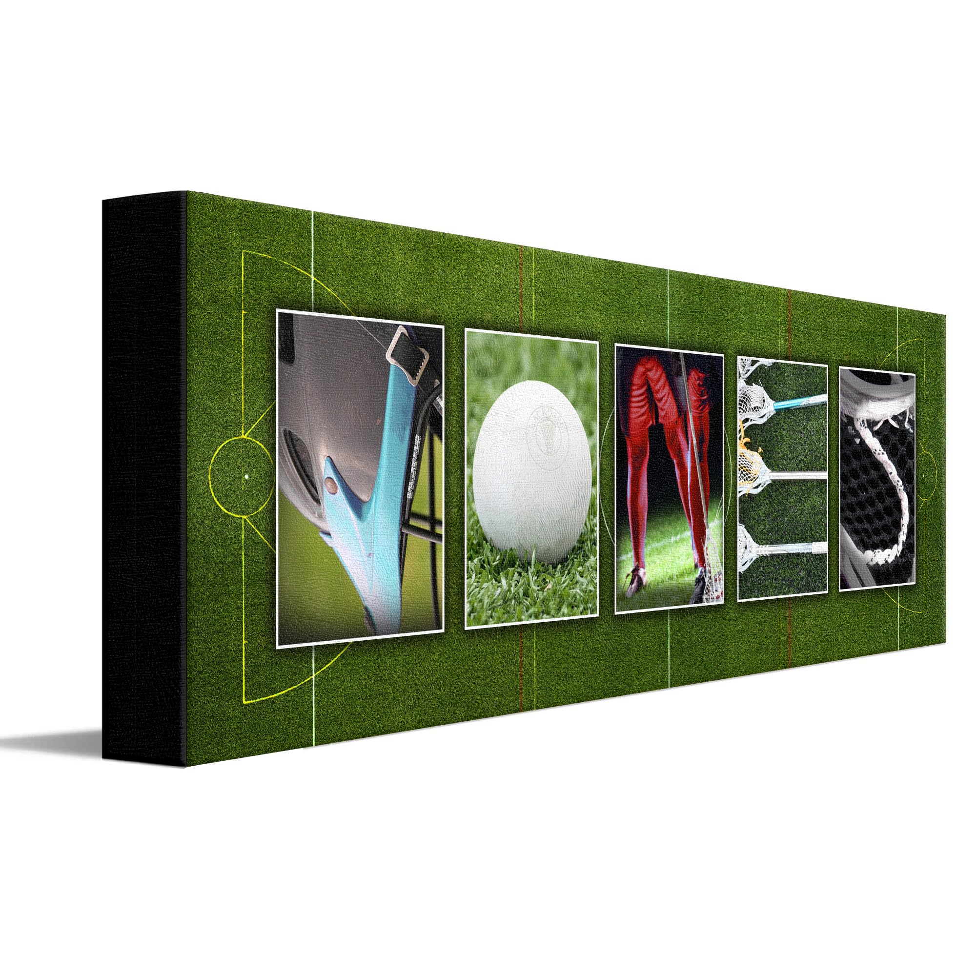 LACROSSE Custom Photo Name Art | Premium Unframed Poster | 36”x12"
