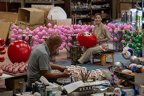 Miniatura 5 de Muñeca Daruma fabricada en Japón, soporte y calidez (amarillo, pequeño, 3.5 pulgadas)