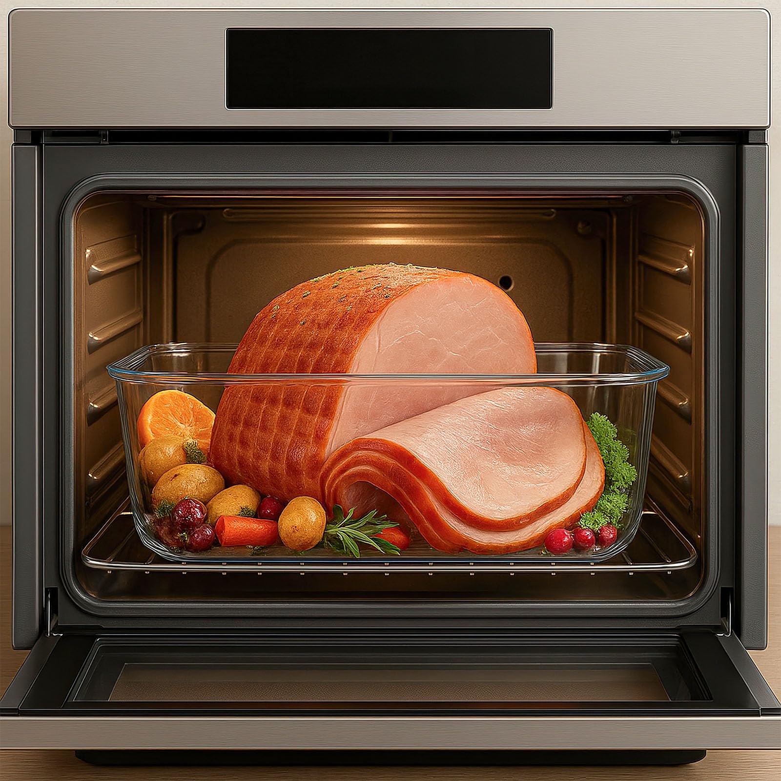 Boîte de Conservation en Verre 6 L avec Couvercle Hermétique | Grand Récipient Alimentaire Rectangulaire pour Four et Congélateur, Meal Prep, Poulet Rôti et Plats Familiaux