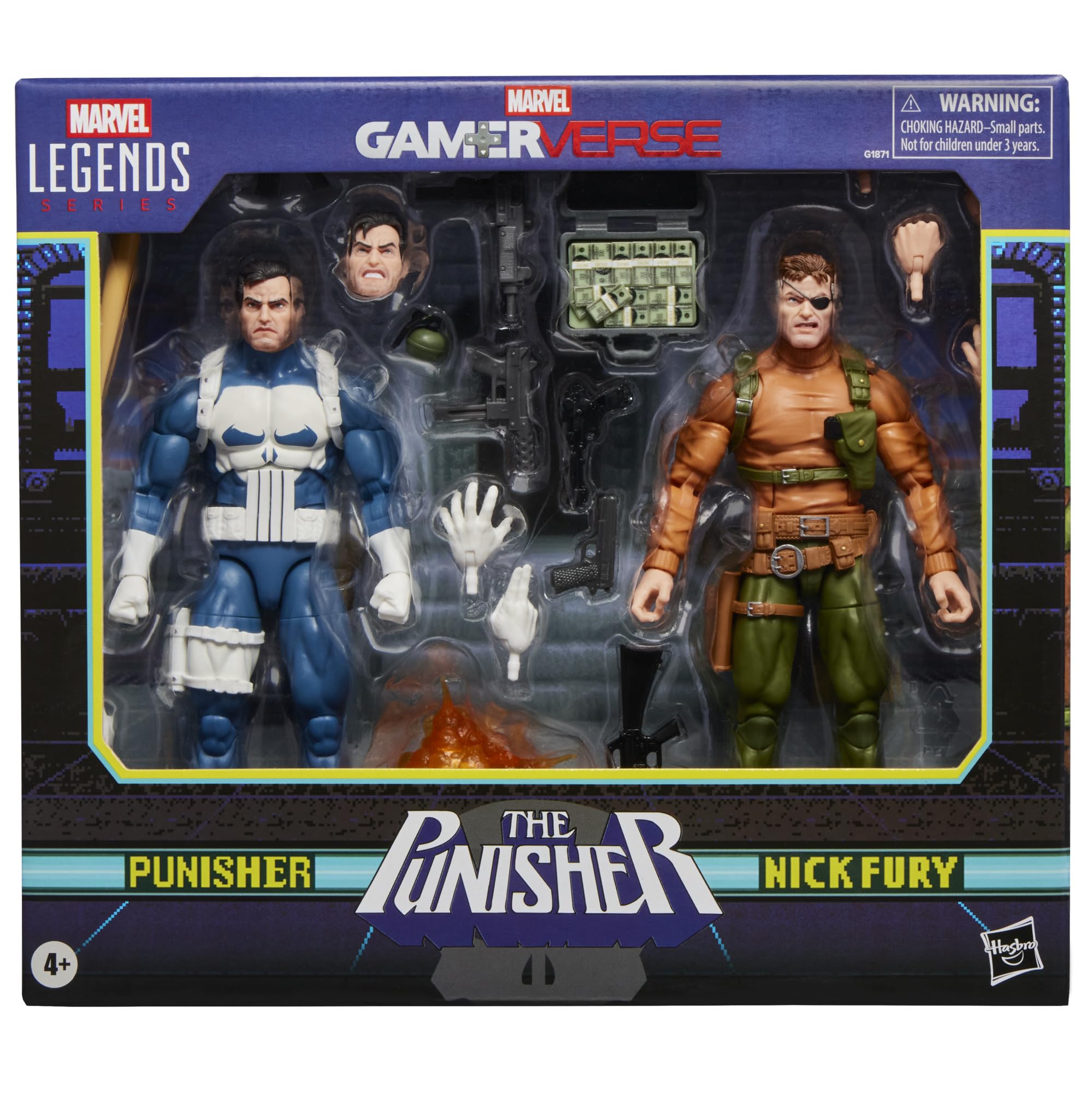Amazon.com: Marvel Legends Series Gamerverse Punisher & Nick Fury