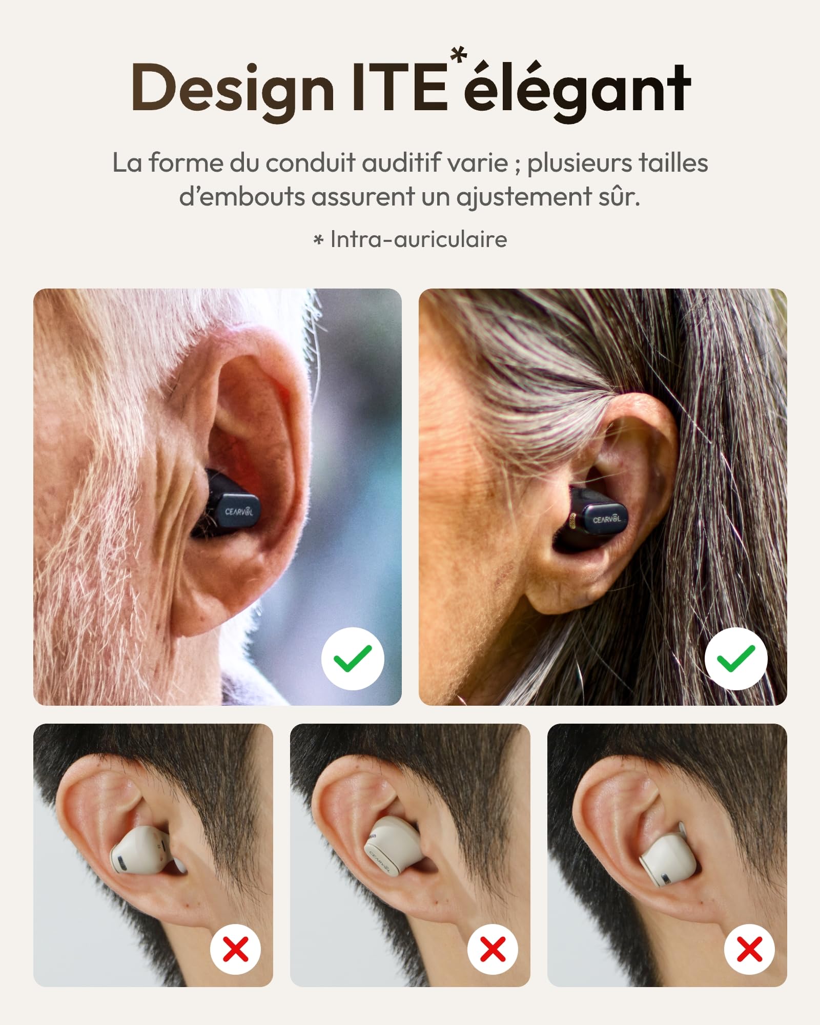 Wave Lite Amplificateur Sonore–Rechargeable, Bluetooth, Contrôle via application, Réduction du larsen, Entrée AUX, pour les personnes âgées, Lumière stellaire
