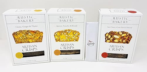 generic Rustic Bakery - Paquete variado de patatas fritas artesanales con kit Kokobunch de jengibre cítrico y tomillo, pistacho de albaricoque y