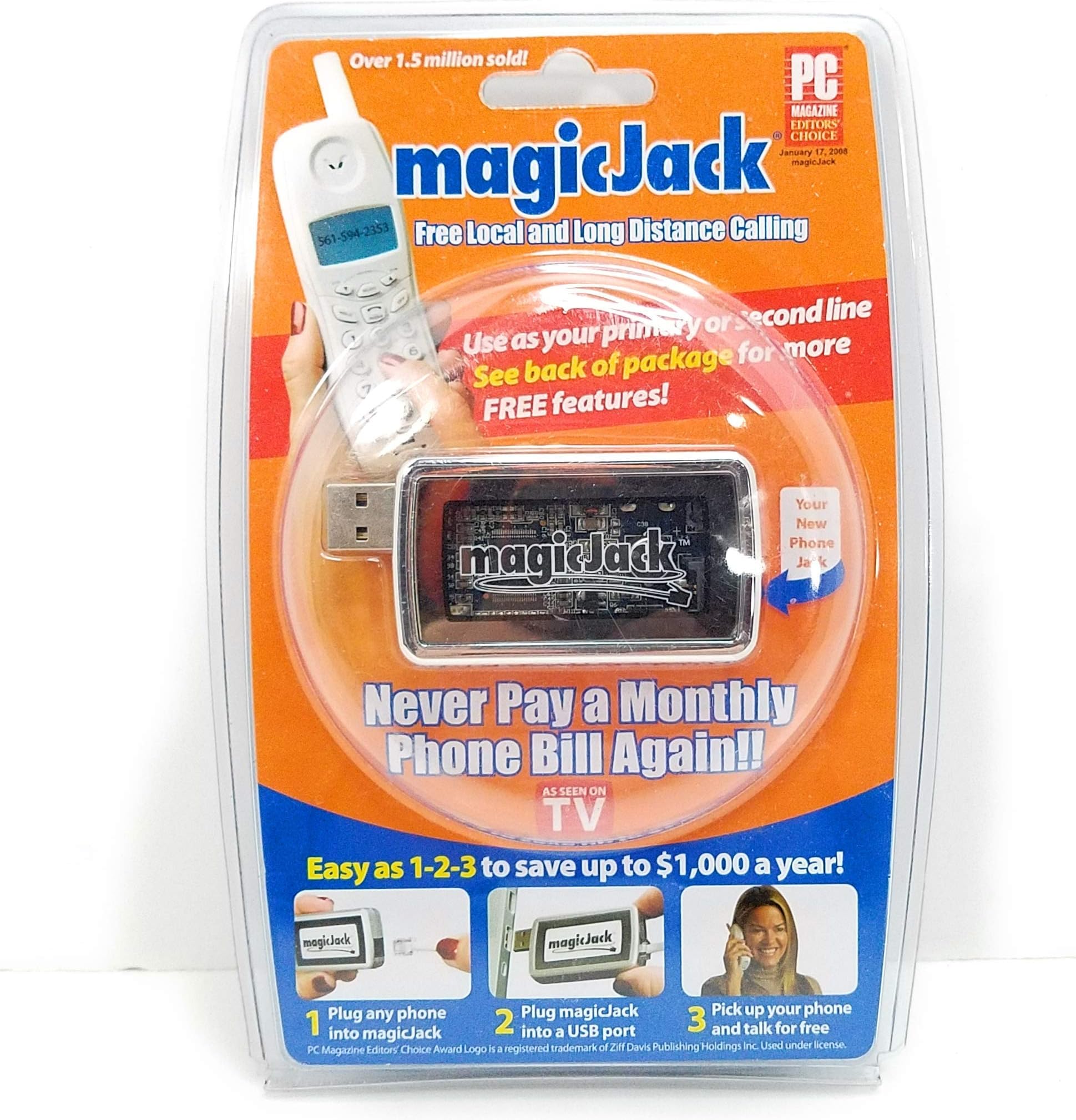 MagicJack Prise VoIP PC vers téléphone, pour *appels locaux et longue ...