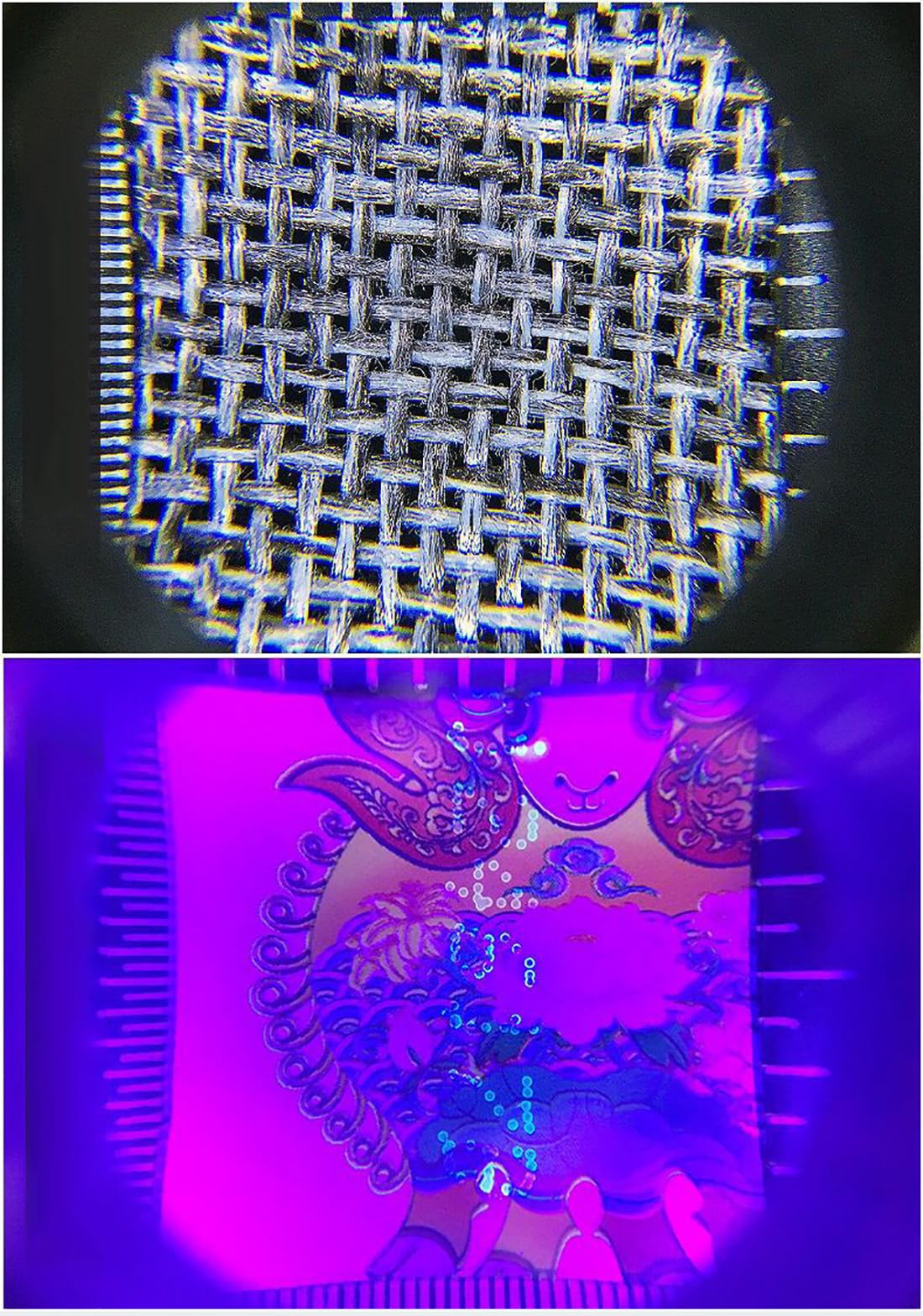 Lupa De Tela 30X, Lupa De Metal con Escala Precisa Y 6 Leds, Luz Anular Bicolor, Recargable por USB, para Reparación De Relojes, Lectura De Monedas, Joyería, Sellos, Lino Iluminado