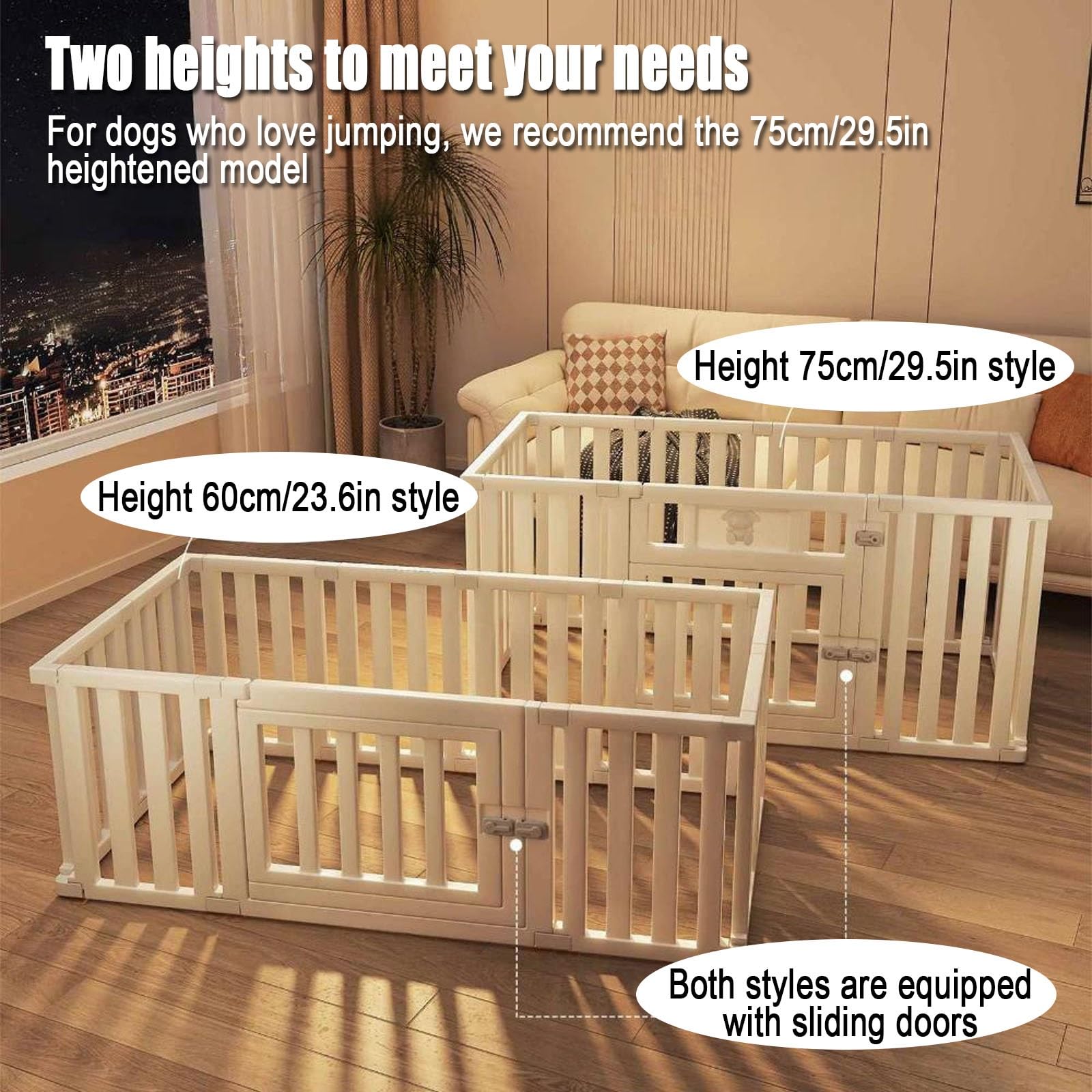 Clear Acrylic Dog Playpen Indoor, Puppy Cat Small Pet Play Pen, Pet Cat Foldable Playpen for Rabbits, Dog Fence Crate Kennel Whelping Cage，for Dogs, Cats, Bunnies, Pigs(60cm/23.6in,6 pieces)