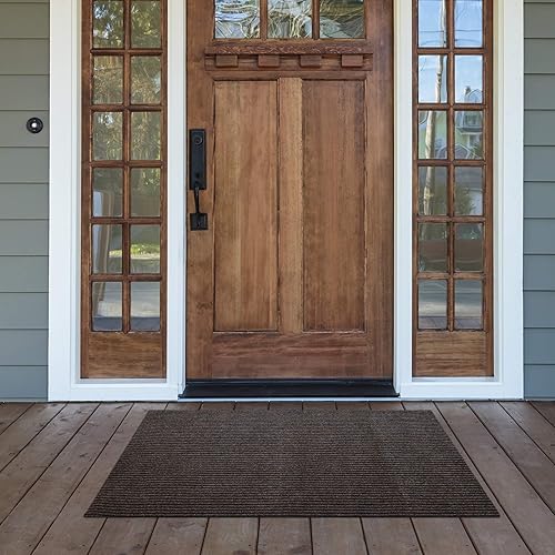 Miniatura 1 de Alfombra de corredor iCustomRug para interioresexteriores, muchos tamaños disponibles, Marrón