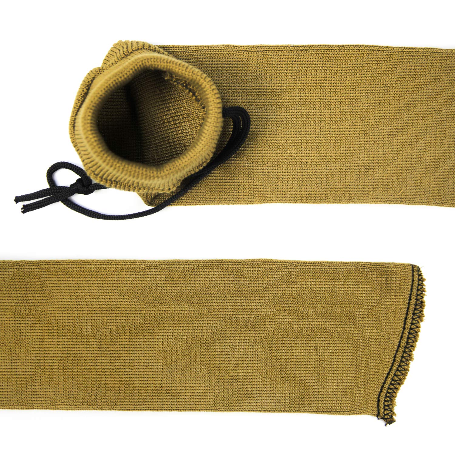Funda Tipo Calcetín para Rifle o Escopeta 136 cm, Tejida Tratada con Aceite de Silicona, Amarillo