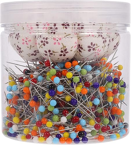 Ciieeo 1 juego de agujas decorativas para la cabeza de arte acolchados bola manualidades agujas alfileres cojines de manualidades tela para
