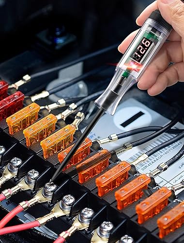 Miniatura 7 de Probador de circuito LED digital automotriz de 5 a 90 V con pantalla de voltaje, probador de voltaje bidireccional automático, bolígrafo de prueba