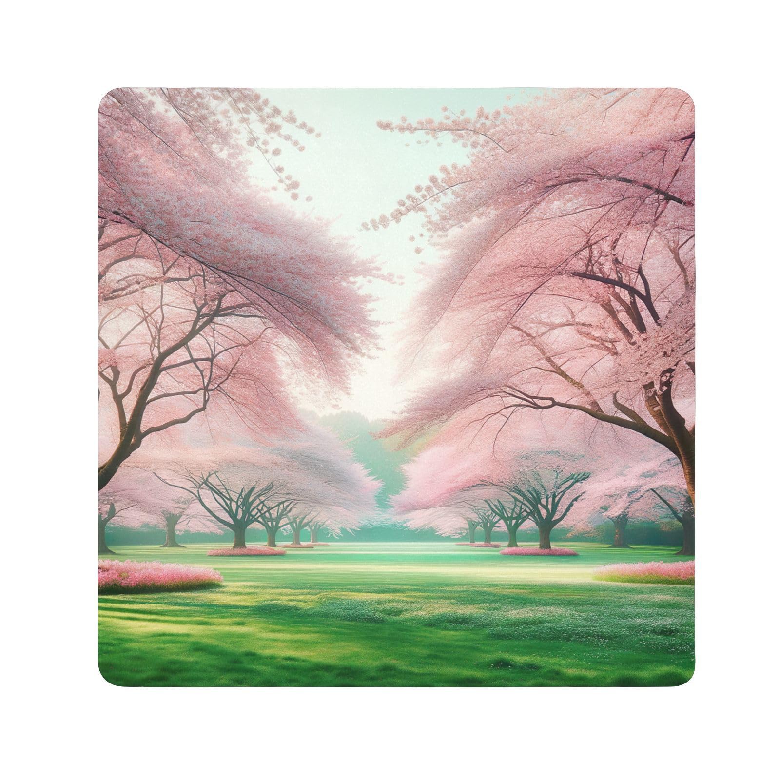 ODAWA Cherry Blossom Tree Self Adhesive Cloth 17.7X17.7 Inch Magic Flexible Folding Self-Stick Makeup Bag Magic Self-Adhesive Cloth for Camera, Lens, Laptop