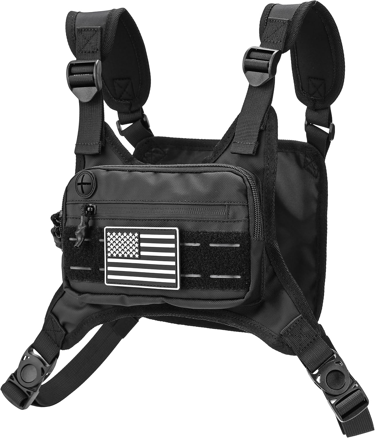 MOZETO Chest Bag for Men, Men's Sports Utility Chest Pack